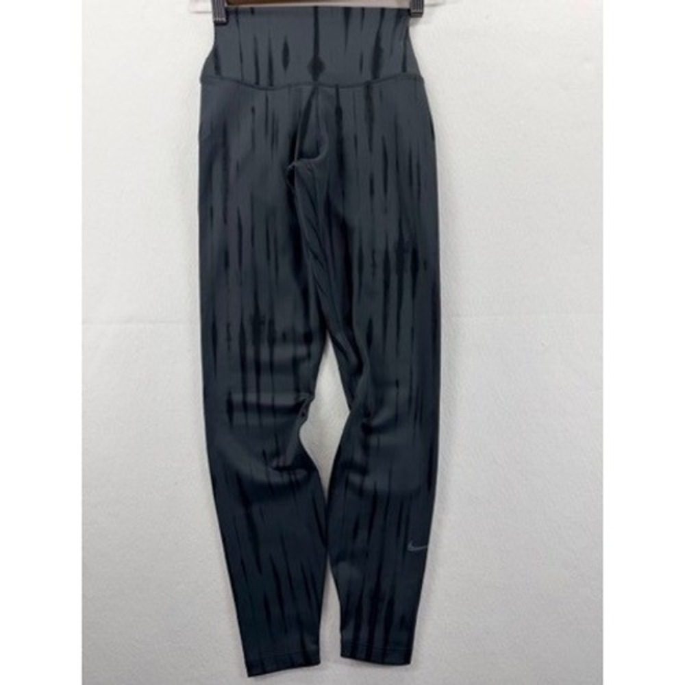 NEW Nike One Dri FIT High Rise Leggings Gray Print XS Training